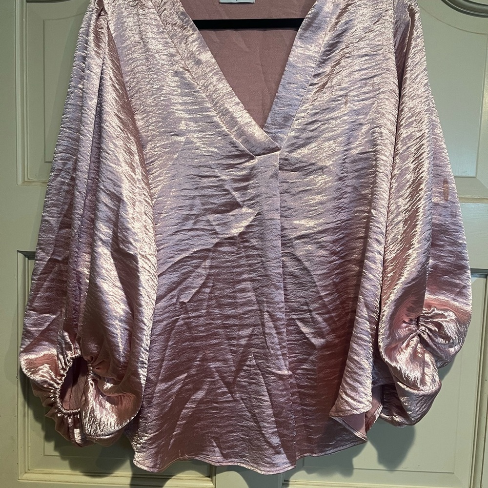 Adrienne Shimmering Pink Blouse